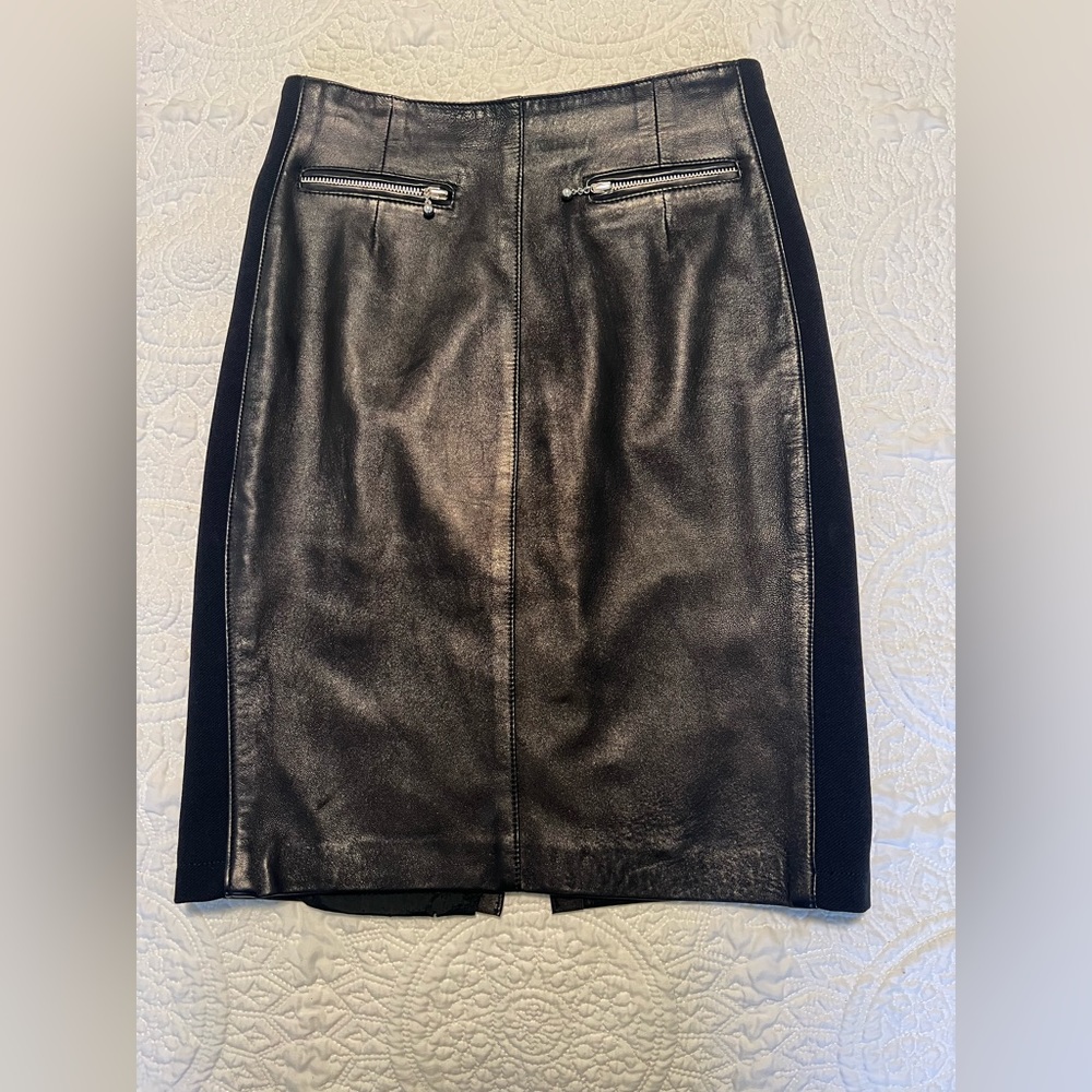 Sylvie Schimmel leather skirt.
